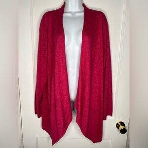 Eileen Fisher Vibrant Pink Open Front Cardigan